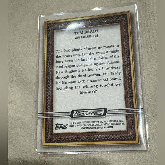 🔥 2024 Tom Brady Topps Chrome Gallery. Mint Condition - Picture 2 of 2